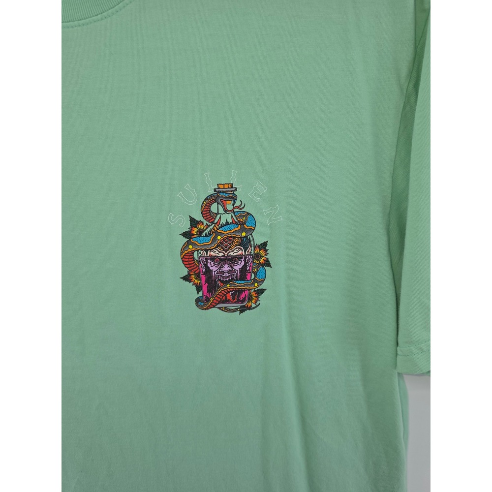 Sullen Art Collective Drown Your Demons Graphic T-Shirt XL Seafoam Green Mens - Picture 3 of 8